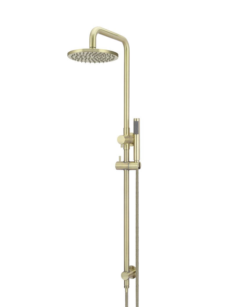 Meir Round Combination Shower Rail 200mm Rose + Single Function Hand Shower - Various Colour Finishes