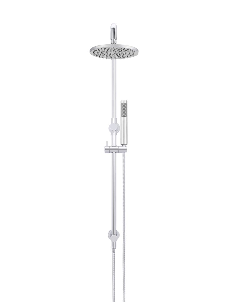 Meir Round Combination Shower Rail 200mm Rose + Single Function Hand Shower - Various Colour Finishes