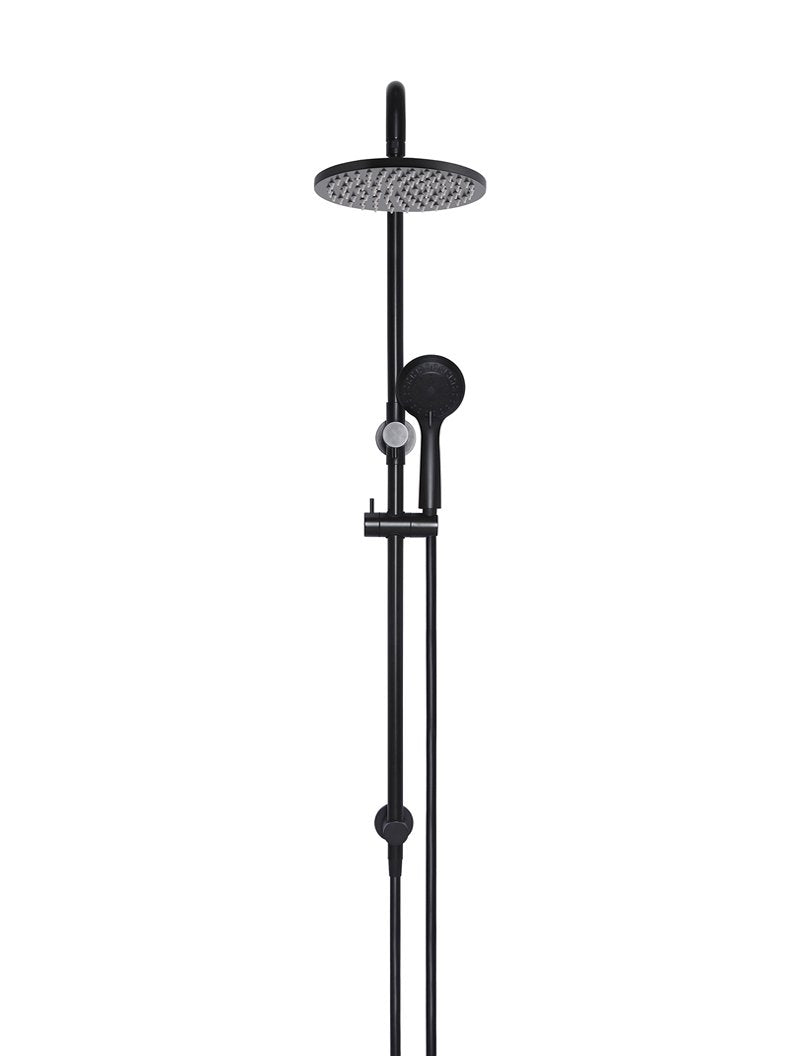 Meir Round Combination Shower Rail 200mm Rose + 3 Function Hand Shower - Various Colour Finishes