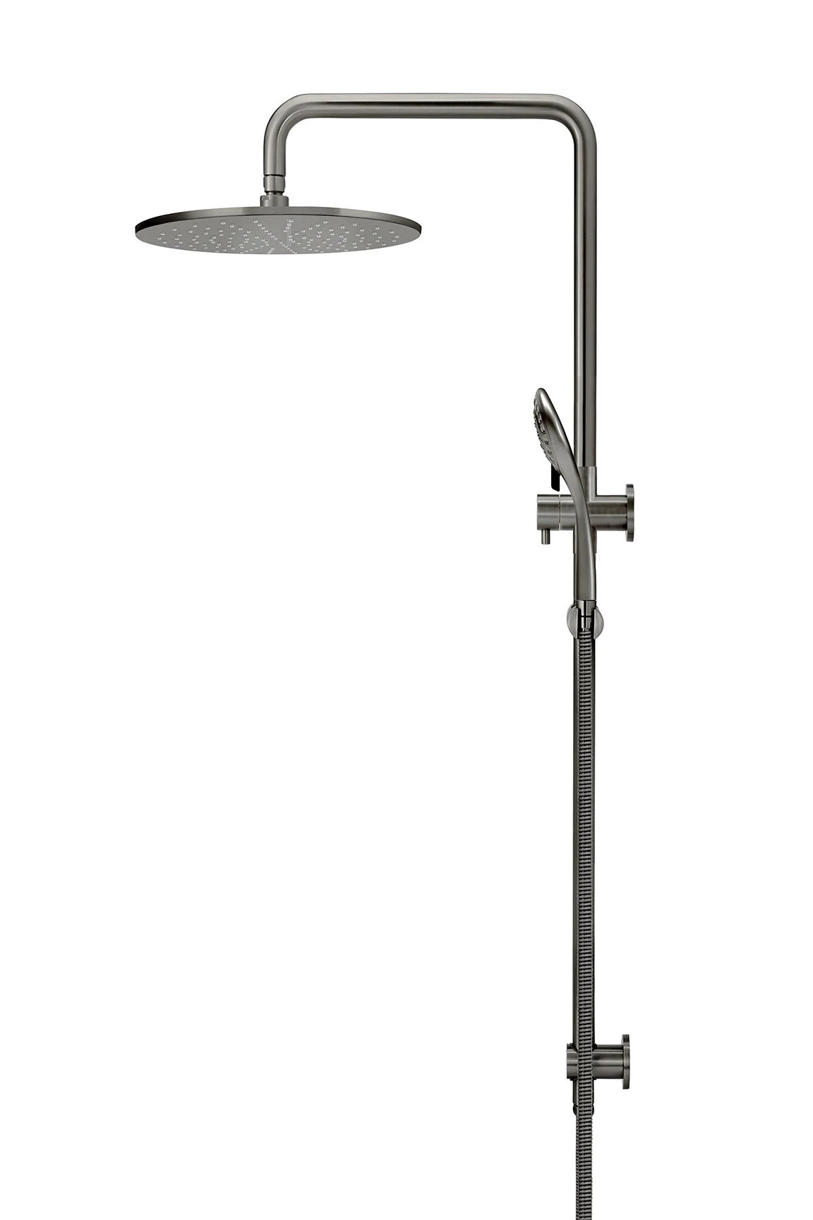 Meir Round Combination Shower Rail 300mm Rose + Three-Function Hand Shower - Various Colour Finishes