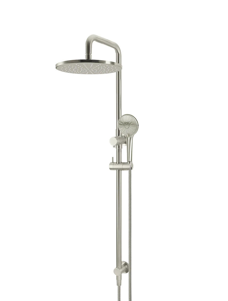 Meir Round Combination Shower Rail 300mm Rose + Three-Function Hand Shower - Various Colour Finishes