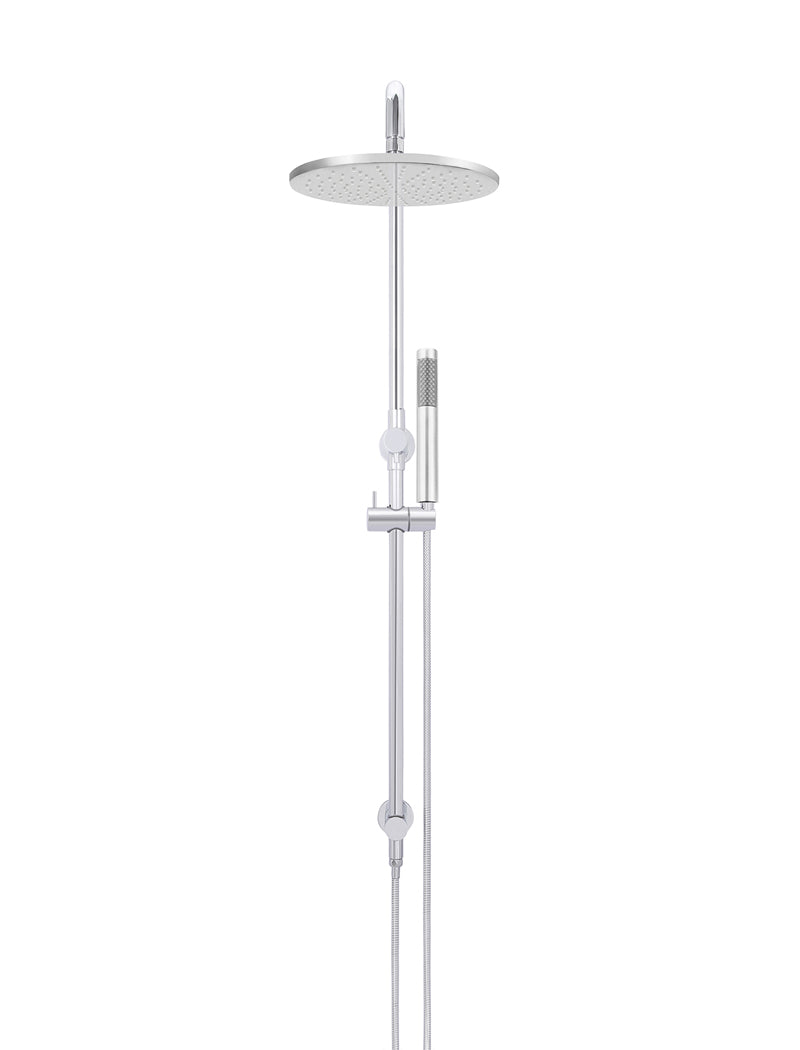 Meir Round Combination Shower Rail 300mm Rose + Single Function Hand Shower - Various Colour Finishes