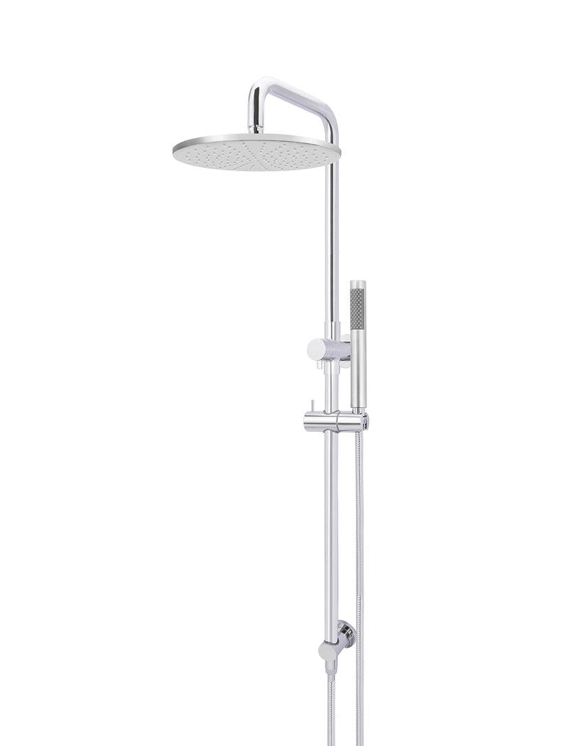 Meir Round Combination Shower Rail 300mm Rose + Single Function Hand Shower - Various Colour Finishes