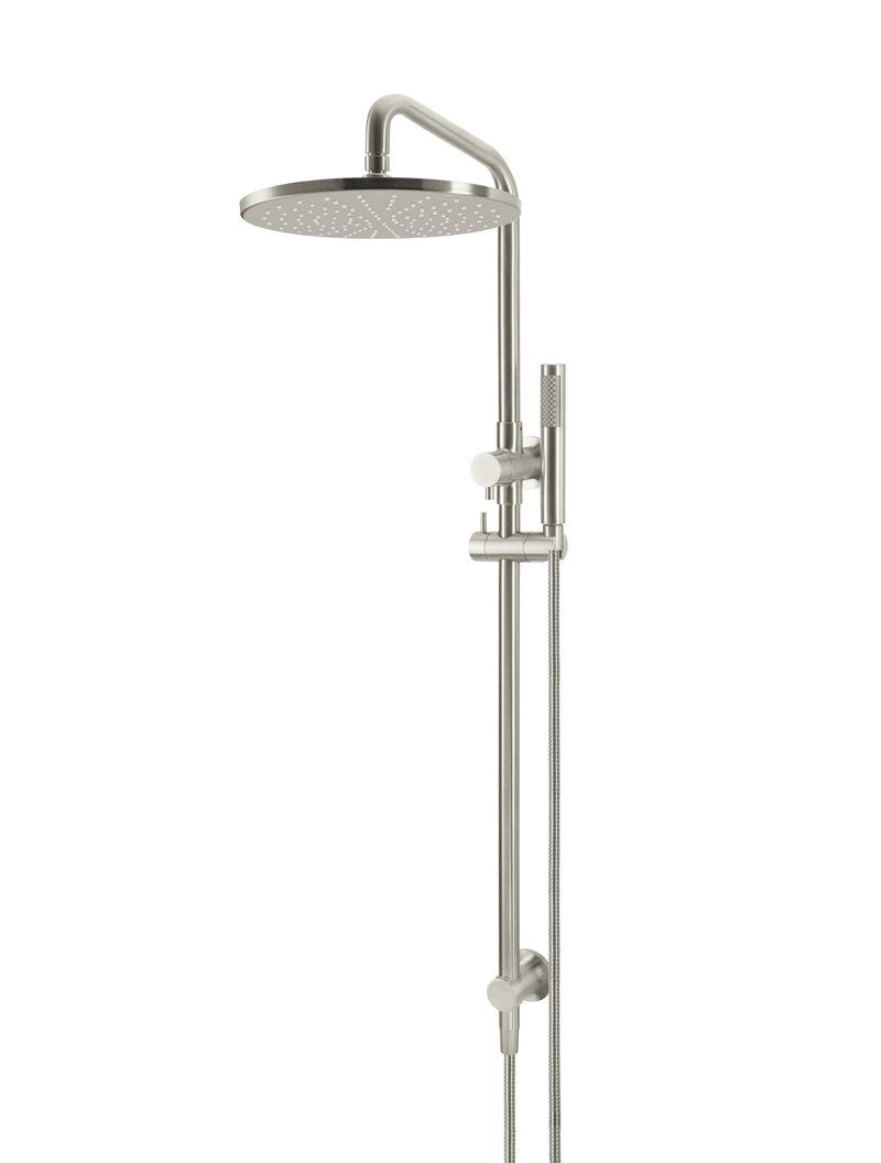 Meir Round Combination Shower Rail 300mm Rose + Single Function Hand Shower - Various Colour Finishes