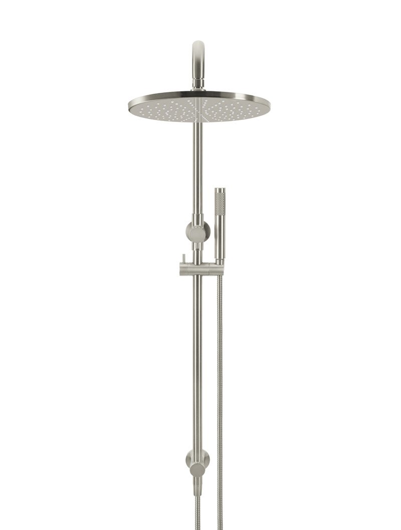 Meir Round Combination Shower Rail 300mm Rose + Single Function Hand Shower - Various Colour Finishes