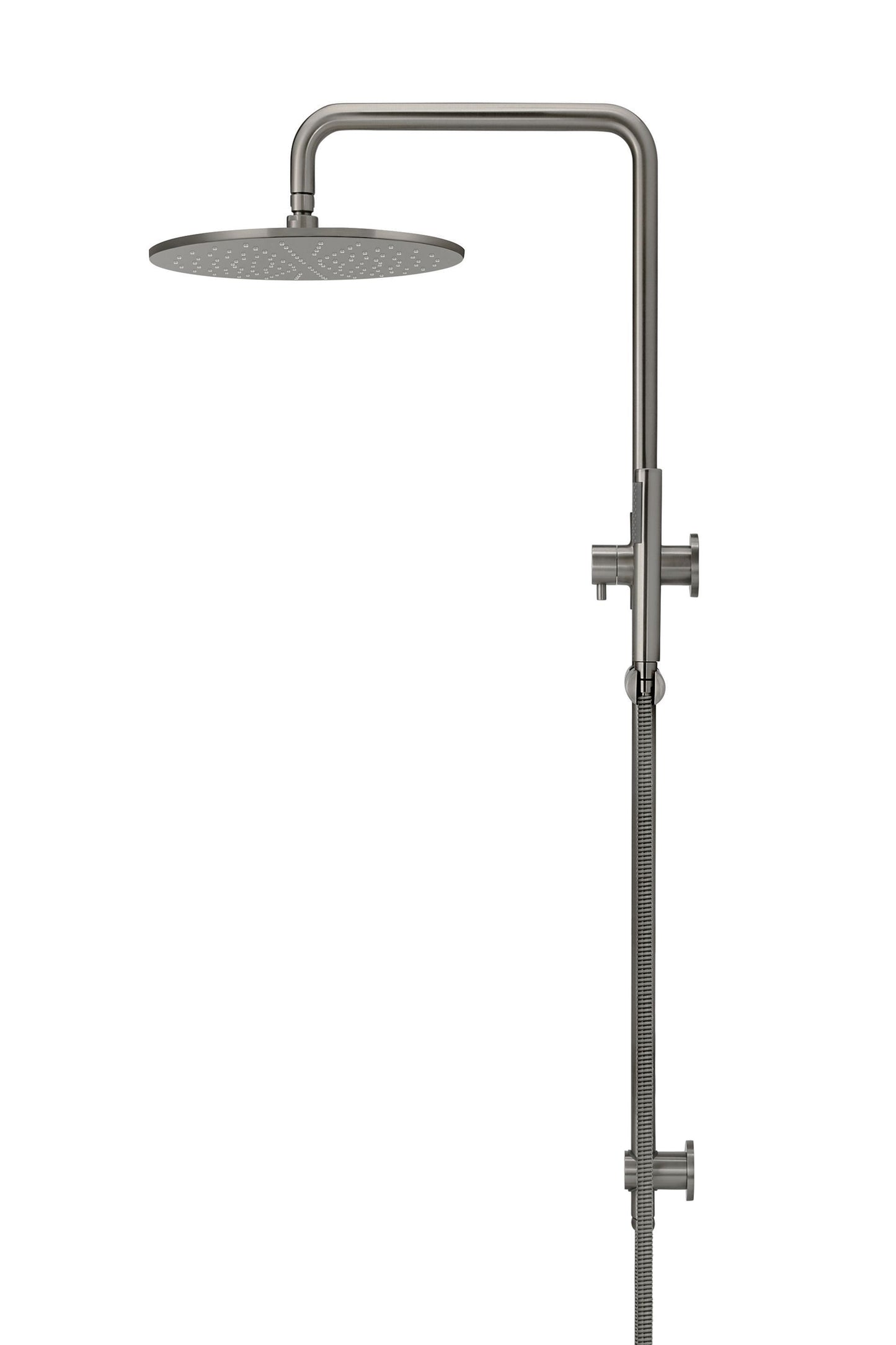 Meir Round Combination Shower Rail 300mm Rose + Single Function Hand Shower - Various Colour Finishes