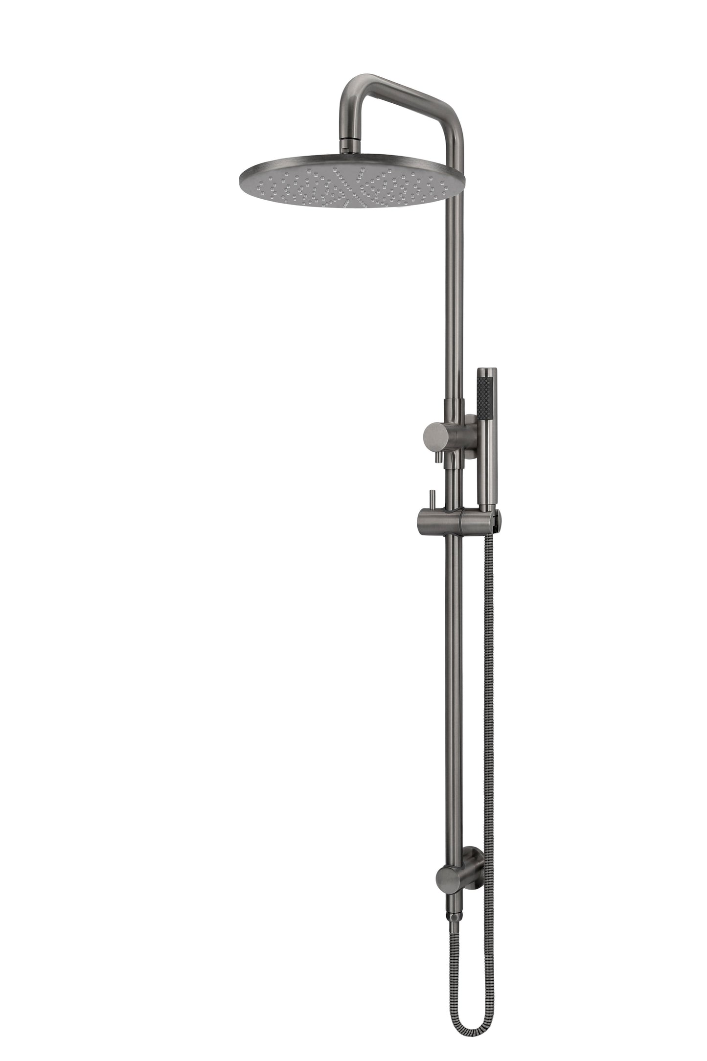 Meir Round Combination Shower Rail 300mm Rose + Single Function Hand Shower - Various Colour Finishes