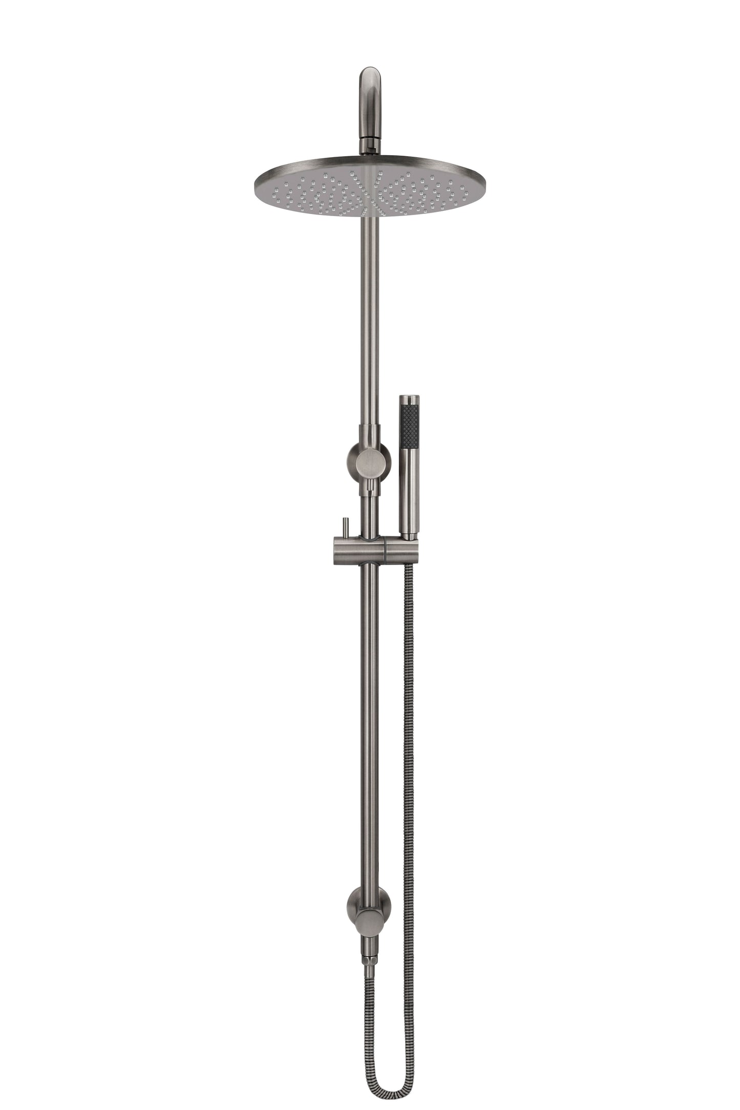Meir Round Combination Shower Rail 300mm Rose + Single Function Hand Shower - Various Colour Finishes