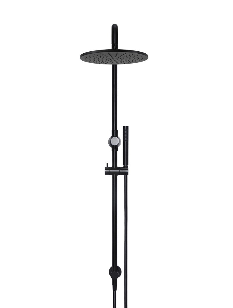 Meir Round Combination Shower Rail 200mm Rose + Single Function Hand Shower - Various Colour Finishes