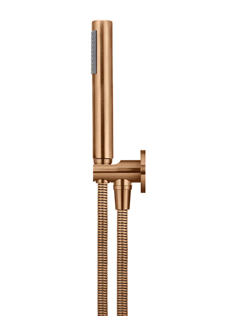 Meir Round Hand Shower on Fixed Bracket - Various Colour Finishes