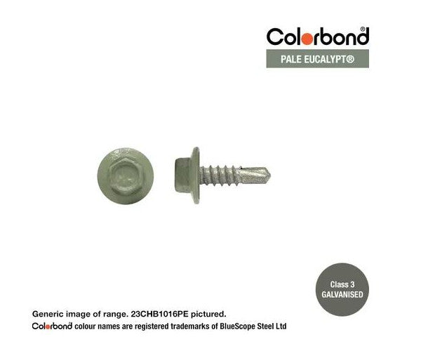 Macsim Hex Washer Face Self Drilling Galvanised PAINTED HEAD Screws - Box of 1000 - Various Sizes and Colours