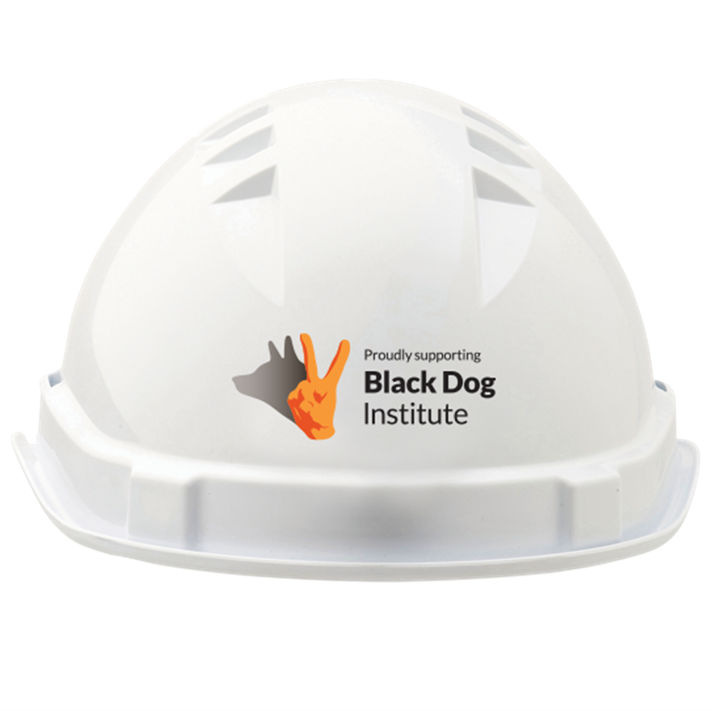 Pro Choice Black Dog Institute V6 Hard Hat - White