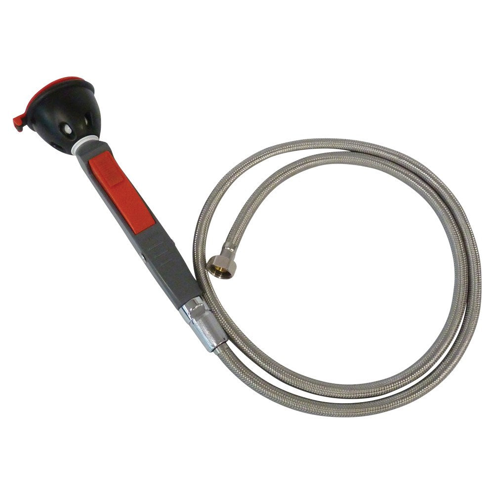 Pratt Hand Held Drench Hose Single Non Aerated Eye Wash 1.5m Hose and Optional Bracket