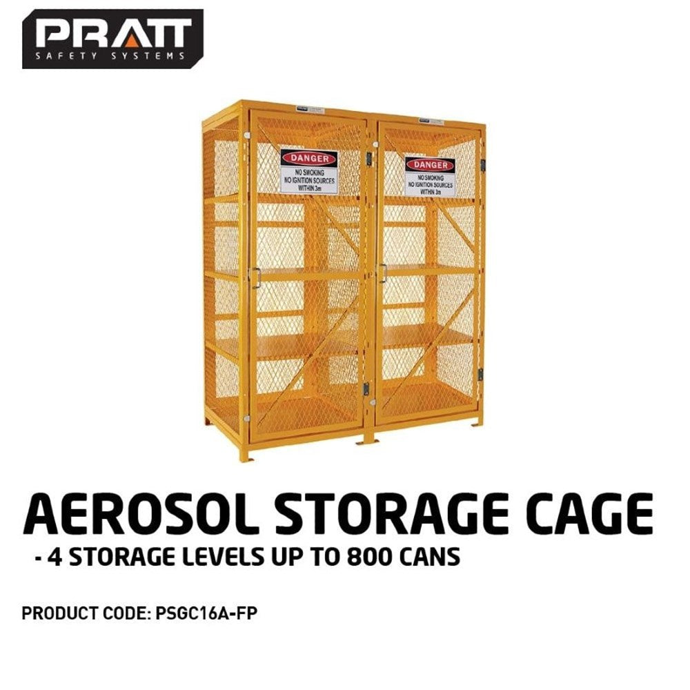 Pratt Aerosol Storage Cages - Multiple Storage Levels for Cans - Assembled or Flat-Pack