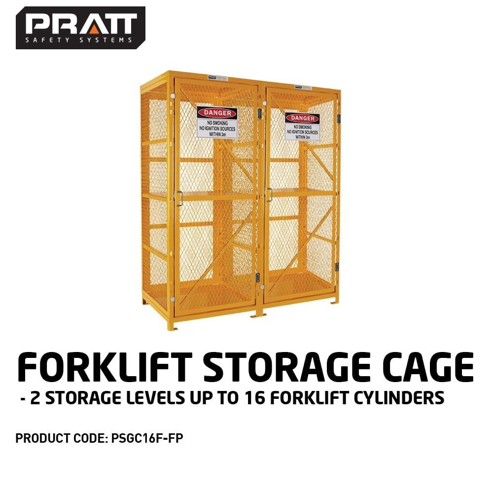Pratt Forklift Storage Cages - Multiple Storage Levels for Forklift Cylinders