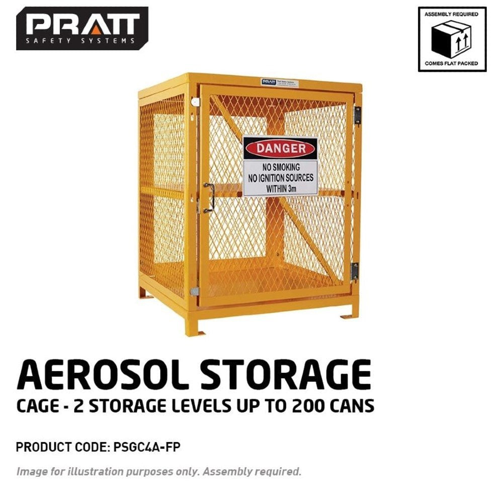 Pratt Aerosol Storage Cages - Multiple Storage Levels for Cans - Assembled or Flat-Pack