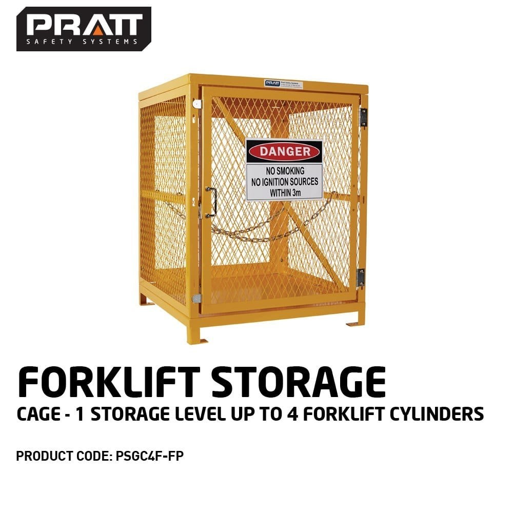 Pratt Forklift Storage Cages - Multiple Storage Levels for Forklift Cylinders