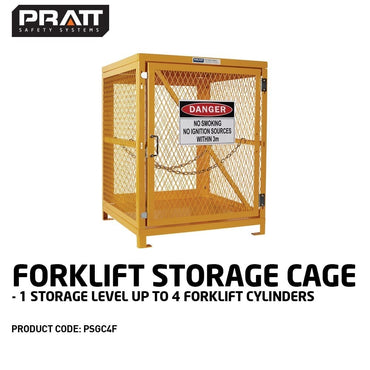 Pratt Forklift Storage Cages - Multiple Storage Levels for Forklift Cylinders