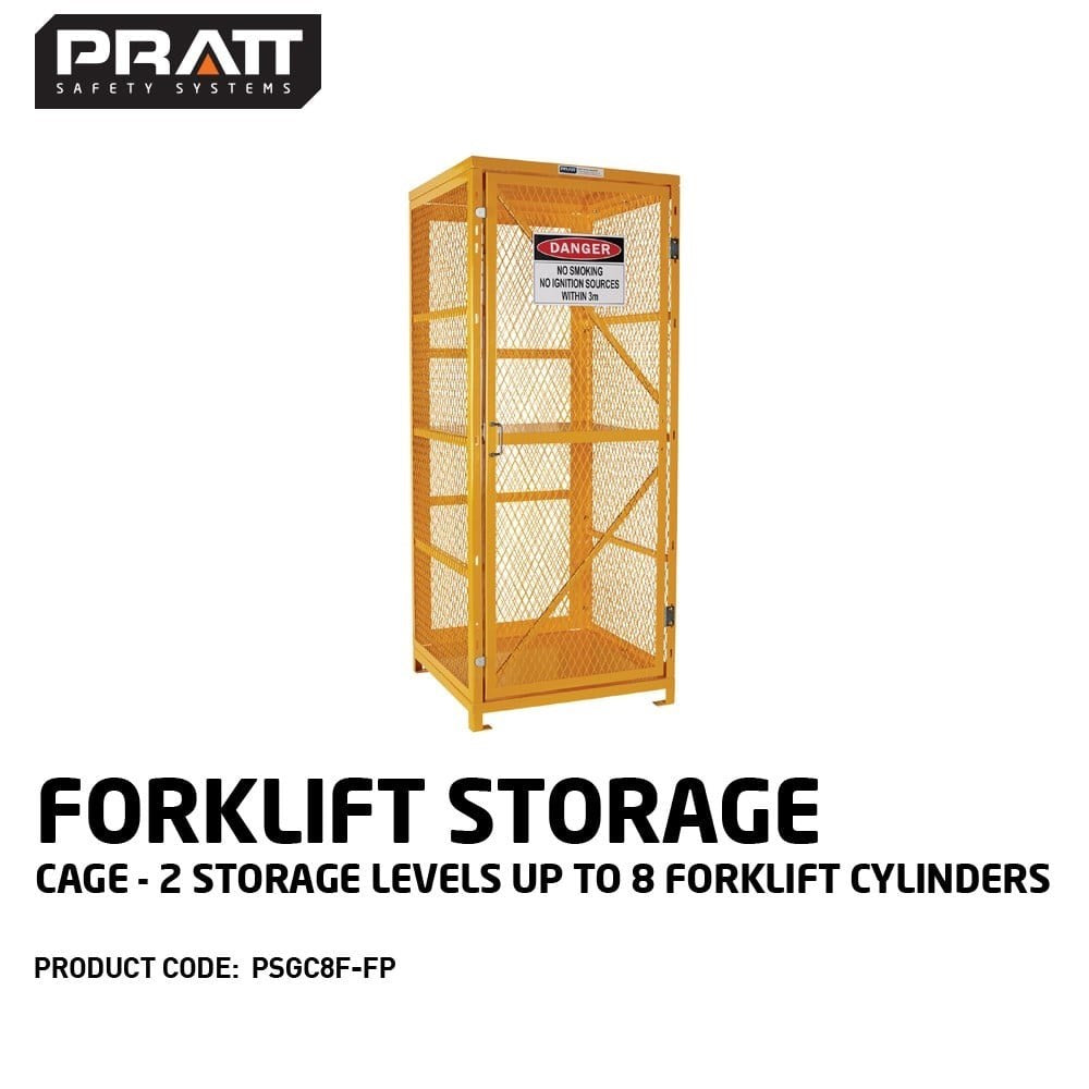 Pratt Forklift Storage Cages - Multiple Storage Levels for Forklift Cylinders