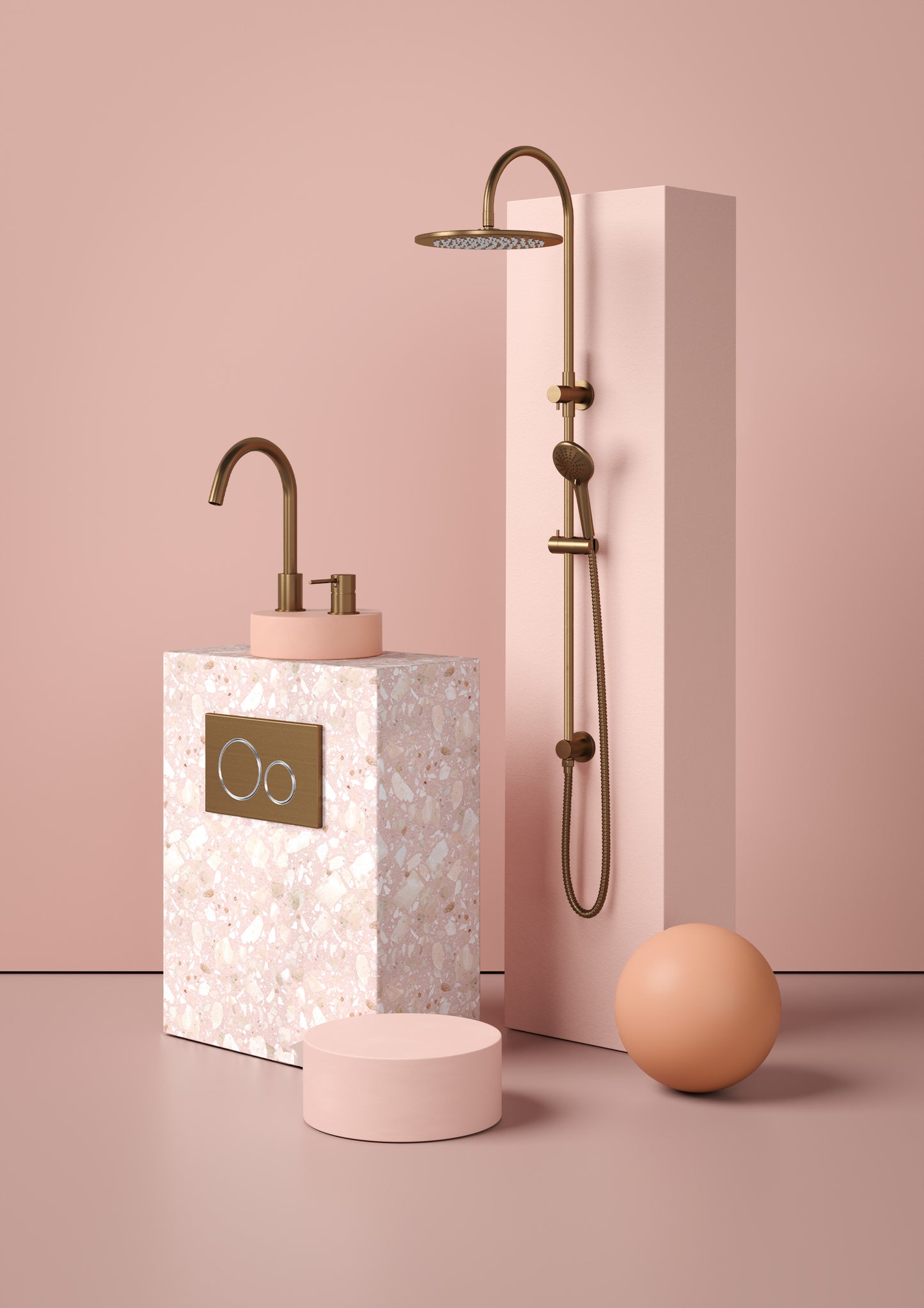 MEIR Curvae Shower Shelf 400mm - Various Colour Finishes