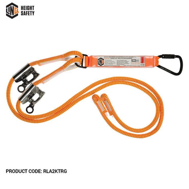 Linq Height Safety Double Adjustable Rope Lanyards - Plus Hardware Made to Order