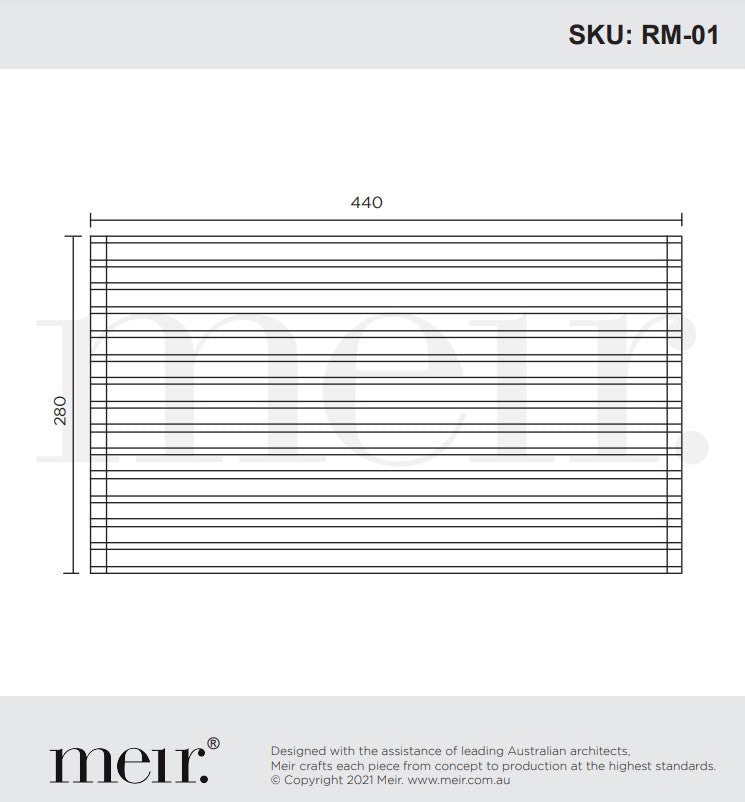 Meir Lavello Stainless Steel Rolling Mat Protector - 3 Colour Finishes