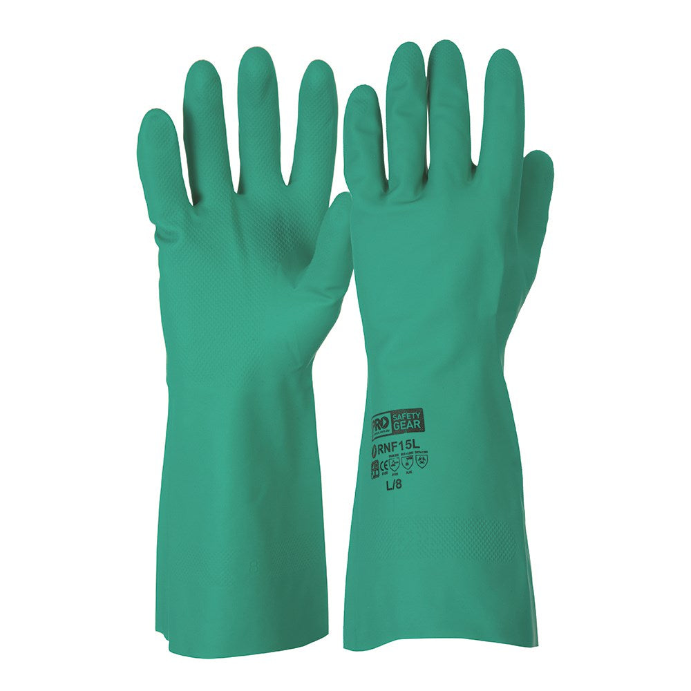 Pro Choice Green Nitrile Gloves - 12 Pairs in 6 Size Options