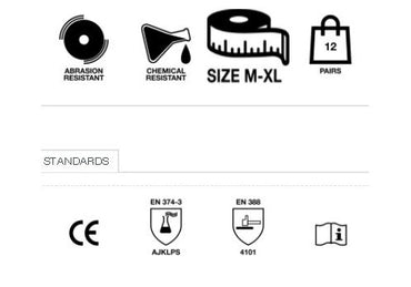 Pro Choice 45cm Green Nitrile Gauntlet Gloves - 12 Pairs in 3 Size Options