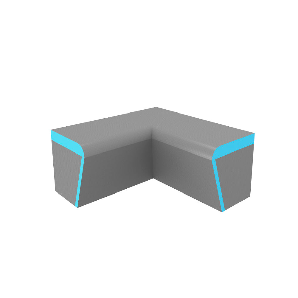 Thermasheet Curved Corner shower seat 1000 x 450 x 470 mm