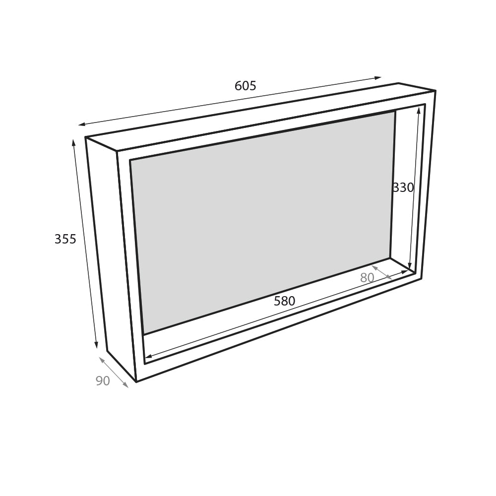 Radiant ThermaNiche Shower/Wall Niche - 90mm Deep - Various Sizes Available