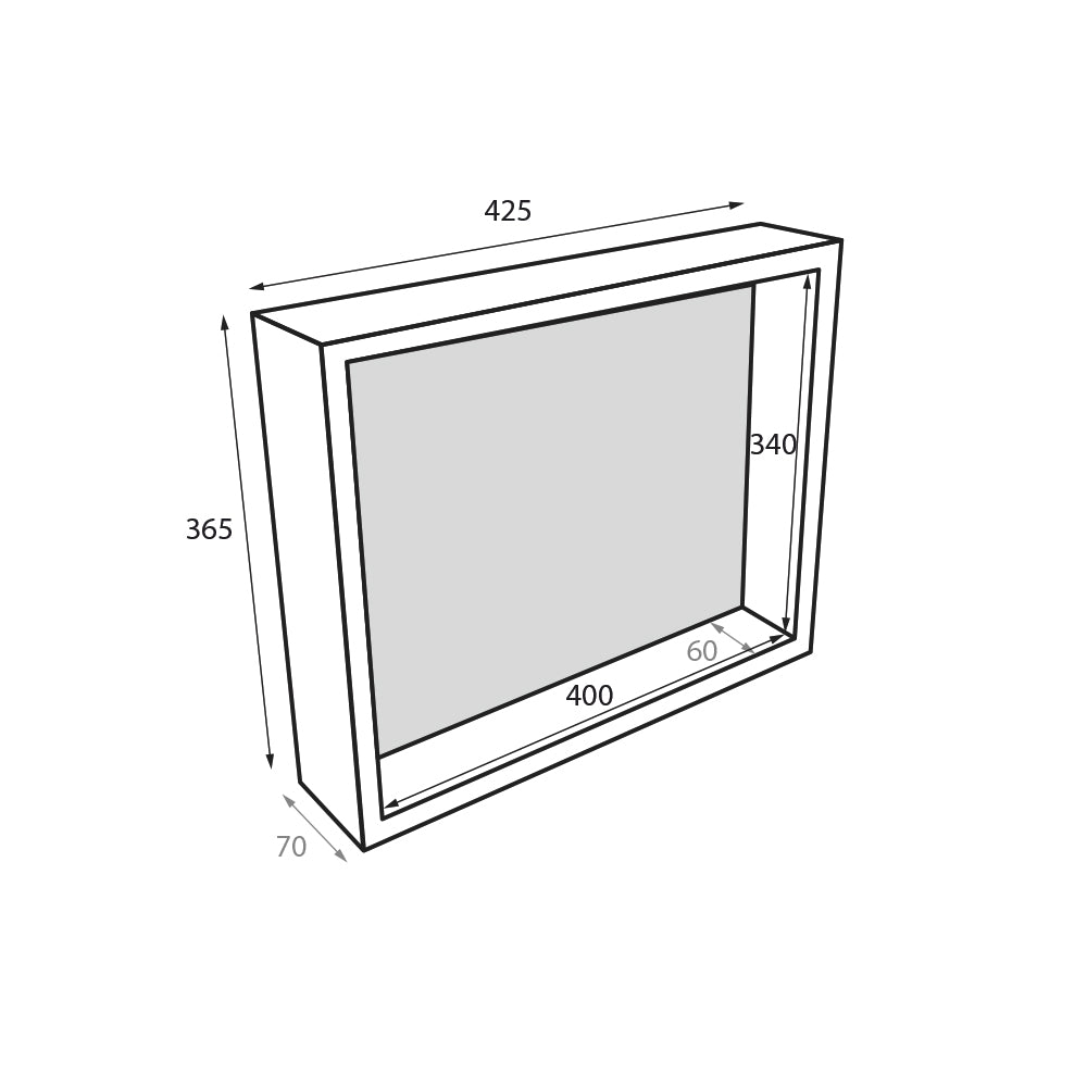 Radiant ThermaNiche Shower/Wall Niche - 70mm Deep - Various Sizes Available