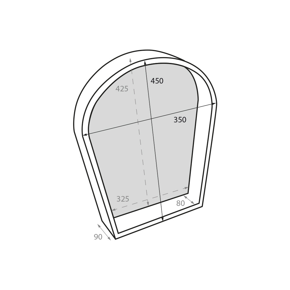 Radiant Curved ThermaNiche Shower/Wall Niche - 90mm Deep - Various Sizes Available