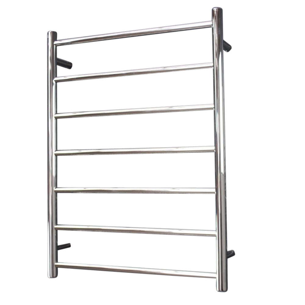 Radiant Heated Towel Rail (RTR01) 600mm x 800mm - 7 bars (ROUND) - BOTTOM RIGHT Power