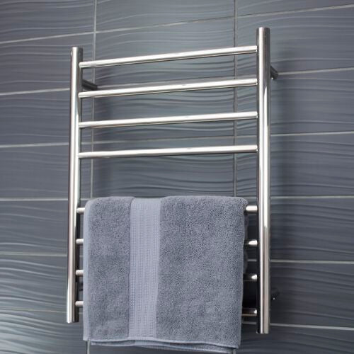 Radiant Heated Towel Rail (RTR530) 530mm x 700mm - 8 bars ROUND
