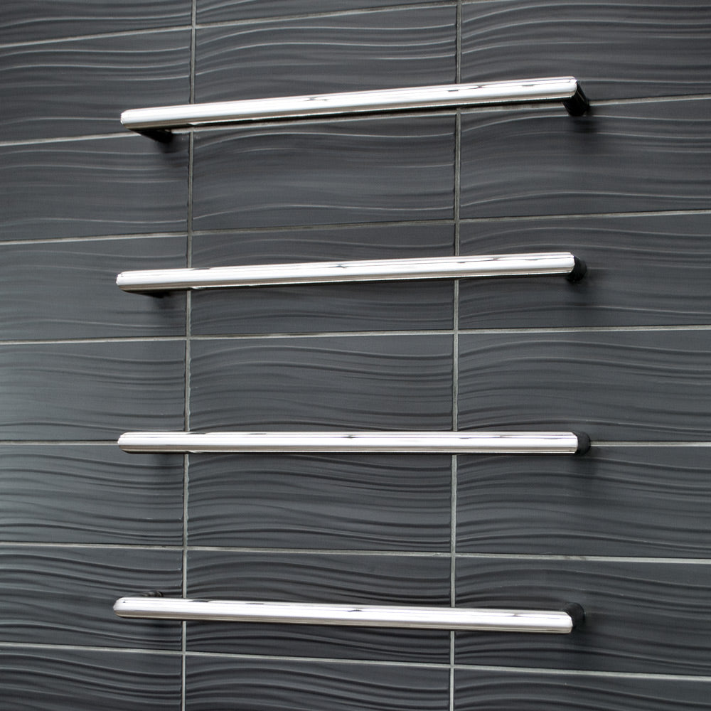 Radiant Single Round Bar NON-HEATED Towel Rails (NH-SBRTR) - Various Widths and Colour Finishes