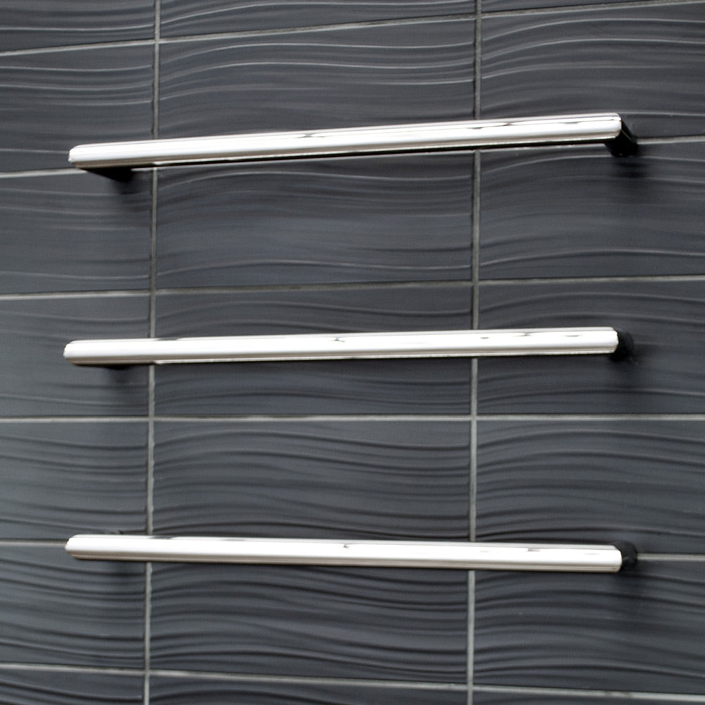 Radiant Single Round Bar NON-HEATED Towel Rails (NH-SBRTR) - Various Widths and Colour Finishes