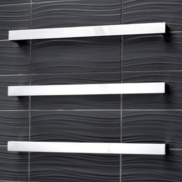 3 x Single Square Bar - Polished - 650 x 80mm 15W per bar
