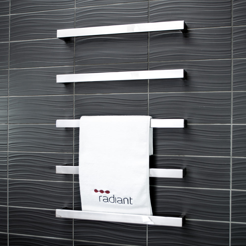 5 x Single Square Bar - Polished - 650 x 80mm 15W per bar