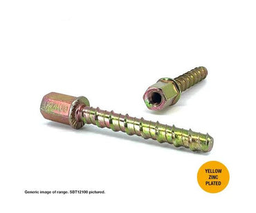 Tie Down Screwbolt 12mm x Length Galvanised or Zinc - Box of 25