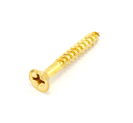 Woodscrew Solid Brass Countersunk