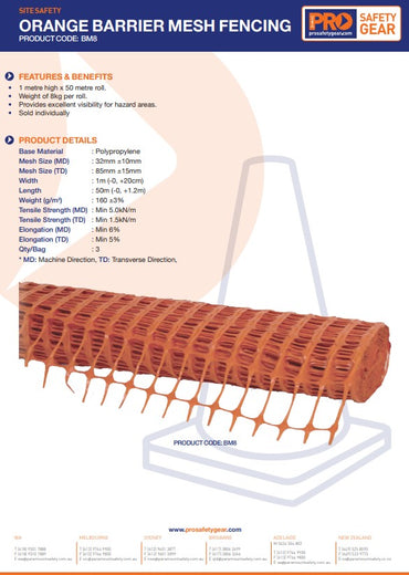 Pro Choice Barrier Mesh Orange 8kg - Set of 3