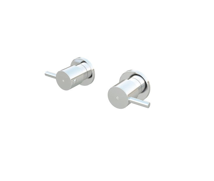 Meir Round Quarter Turn Wall Top Assemblies - Various Colour Finishes