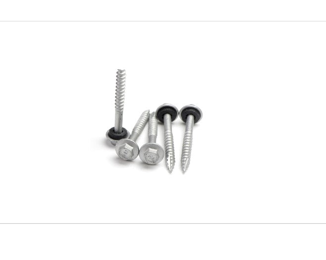 Type 17 Macsim Hex Head Screws Galvanised - Various Sizes, Quantities with Neoprene Washer Option