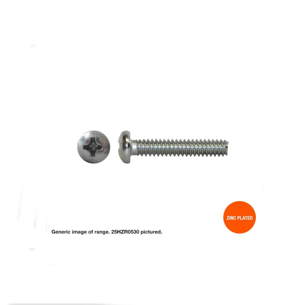 Macsim Pan Head Machine Screw Zinc Plated - Box of 200 - Various Sizes