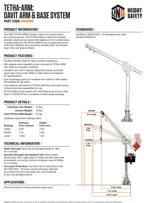 Davit Base Wall or Floor Mount