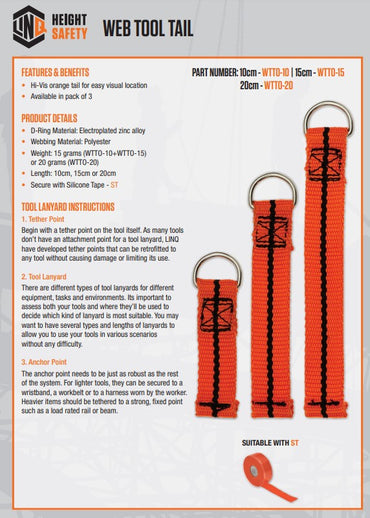 Linq Web Tool Tail - Pack of 3 in 3 Length Options