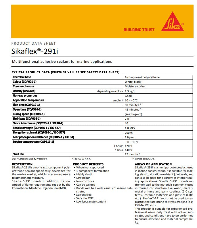 SikaFlex-291i 100g Mini Sausage - Box of 24