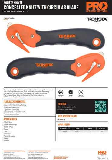 Ronsta Concealed Knife With Circular Blade