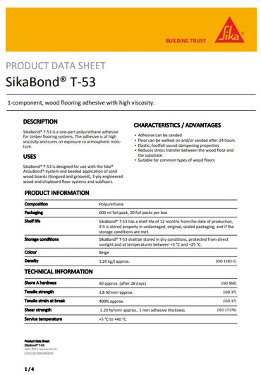 SikaBond T53 600ml Sausage Beige - Box of 20