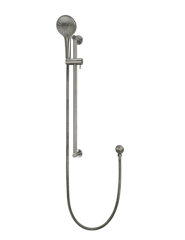 Meir Round 3-Function Hand Shower on Rail Column - Various Colour Finishes